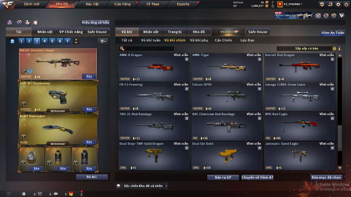 shop acc cf uy tin gia re